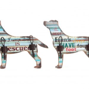 WALL CLOTHES RACK WOOD DESIGN DOG 2 MOD.