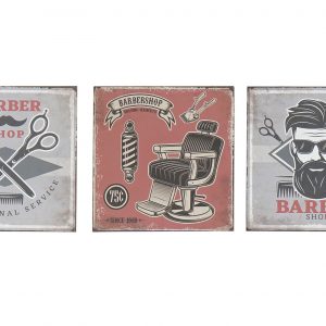 VINTAGE WALL DECORATION METAL SIGN BARBER 3 MOD