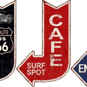 WALL DECORATION METAL DESIGN SIGNS U,S,A 3 MOD.