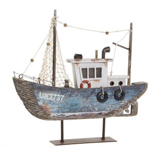 OLD WOOD DESIGN SHIP AGED BLUE