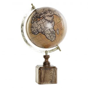GLOBE MANGO METAL 22 X 20 X 40 BALL 20 CM. BROWN