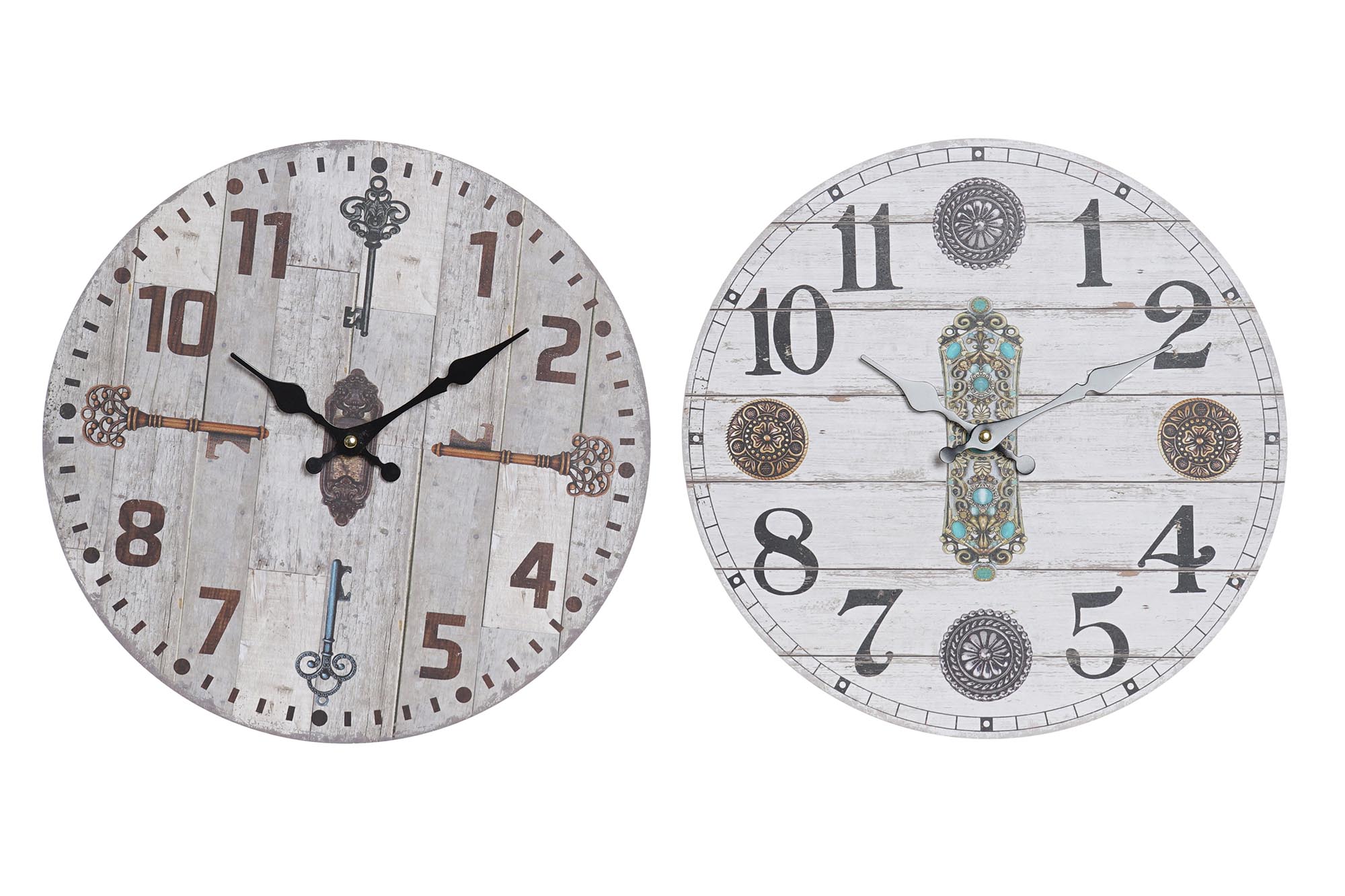 WALL CLOCK VINTAGE WOOD DESIGN 2 MOD.