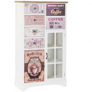 DRAWER & SHELF UNIT WOOD COFFEE DESIGN XL NATURAL
