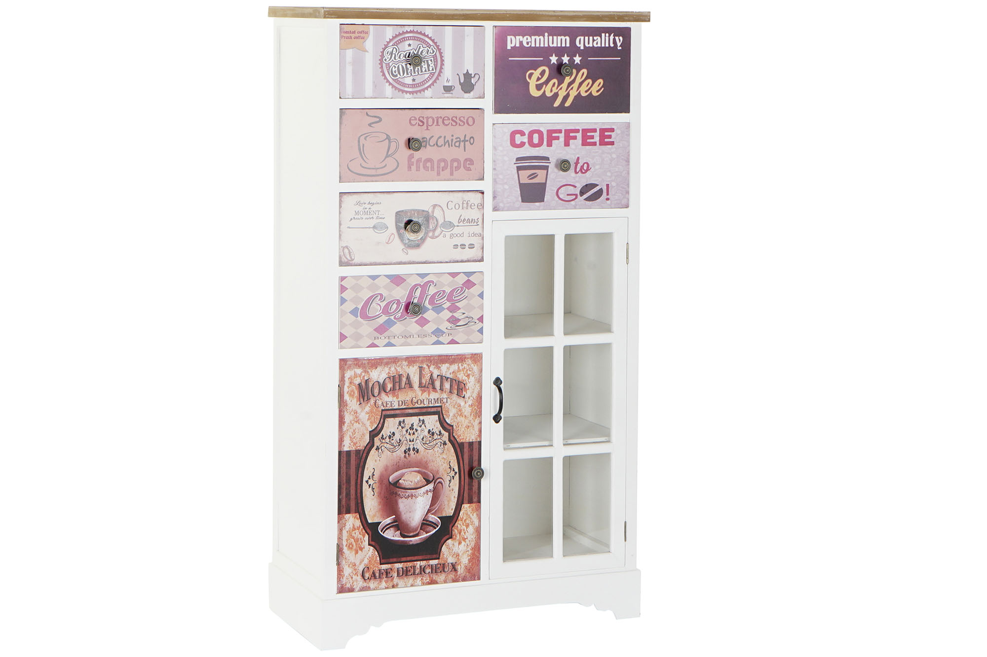 DRAWER & SHELF UNIT WOOD COFFEE DESIGN XL NATURAL