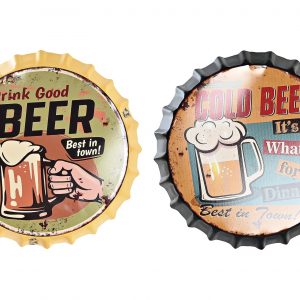CAP DESIGN WALL DECORATION METAL 33X4,5X33 BEER 2 MOD.