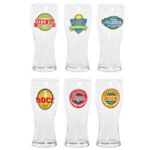 GLASS SET 6 PCS ,BEER MUGS MULTICOLORED