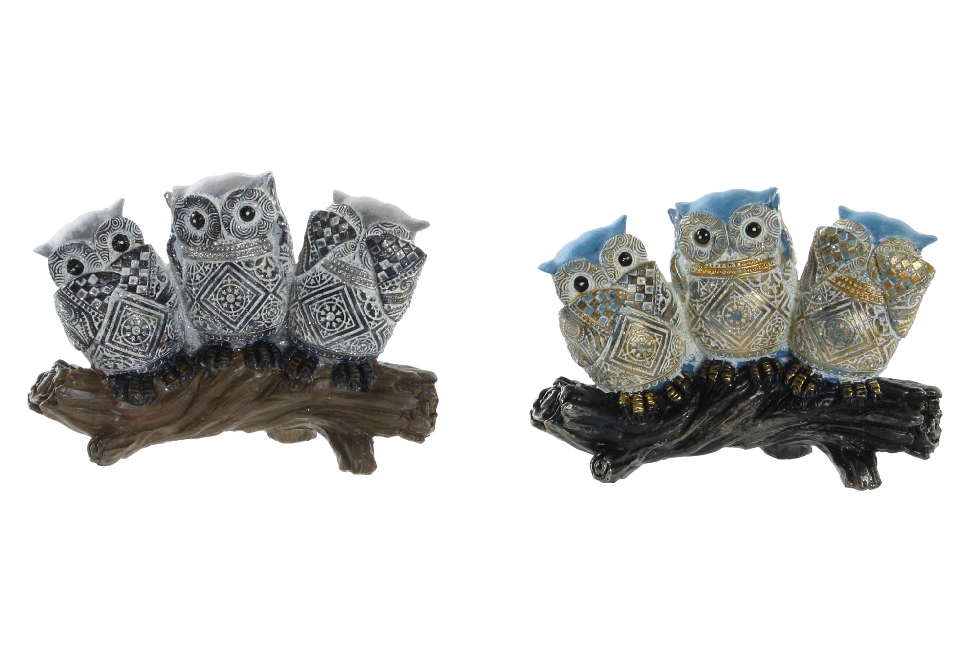 FIGURE RESIN OWL 15,2X4,8X11 SERIES GOLDEN DESIGN 2 MOD