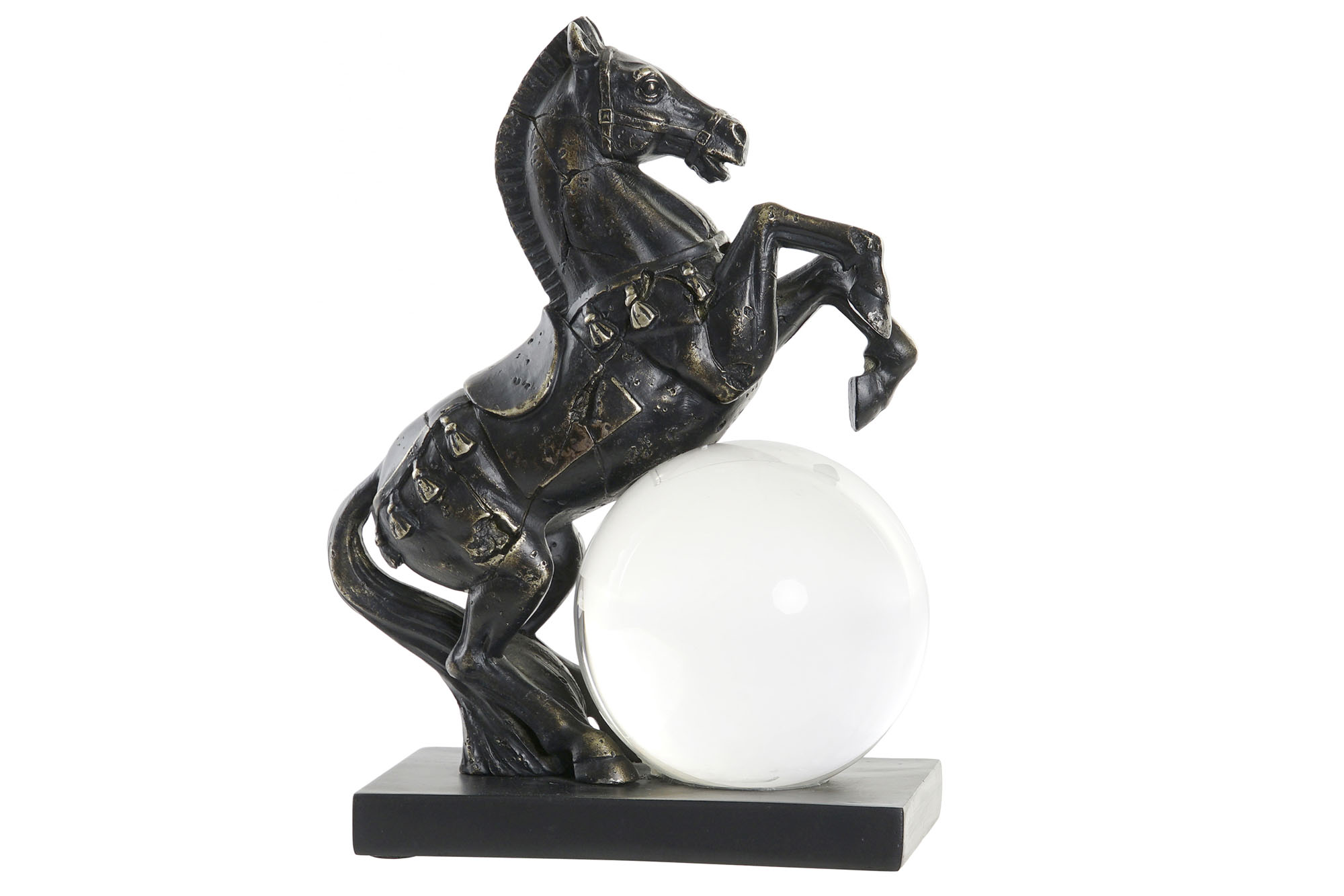 FIGURE RESIN GLASS Design HORSE BLACK
