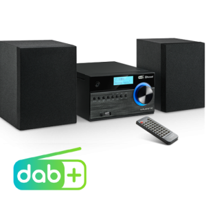 This modern Micro HI-FI will allow you to listen to your favorite music in different ways. CD / MP3 player, both DAB and FM radio, USB input to play mp3 files, AUX-IN input to connect an external audio source, Bluetooth to connect your smartphone and tablet. Equipped with remote control and headphone output, it is a complete system with very small dimensions