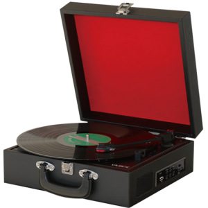 MAJESTIC TURNTABLE CASE 33/45 REVOLUTIONS BLUETOOTH ENCODER USB AUX-IN