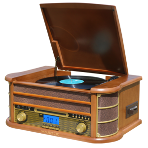 MAJESTIC TURNTABLE WITH BLUETOOTH ENCODER USB CD/MP3 PLAYER CASSETTE