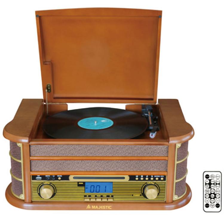 MAJESTIC TURNTABLE WITH BLUETOOTH ENCODER USB CD/MP3 PLAYER CASSETTE - Image 2