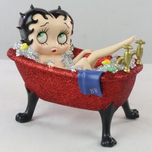 Betty Boop In Red Glitter Bath Tub 20cm H: 17.5 x W: 20 x D: 12.0cm