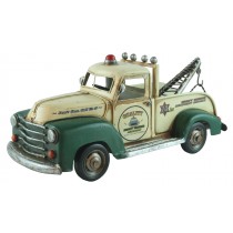 Metal Vintage Tow Truck - 27 cm