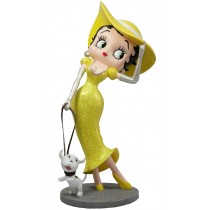 Betty Boop Walking Pudgy Yellow Glitter Dress 34cm H: 34.0 x W: 19.0 x D: 17.0cm