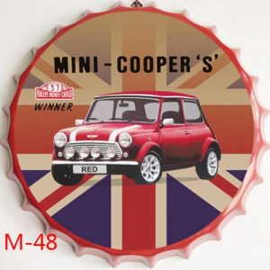 Huge Metal Printed Bottle Top DESIGN SIGN 35 cm