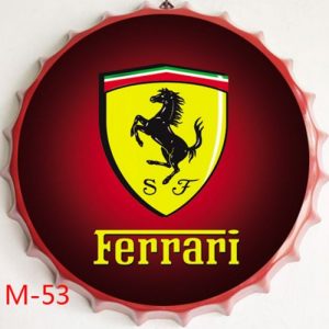 Huge Metal Printed Bottle Top DESIGN SIGN 35 cm