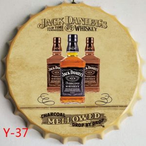 Huge Metal Printed Bottle Top DESIGN SIGN 35 cm