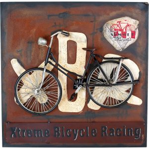 Metal Sign Bicycle "Vintage Rusted Design"