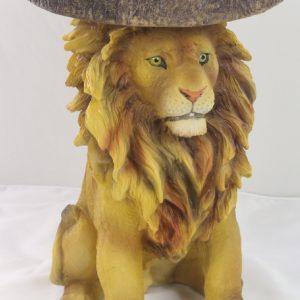 RESIN ART DESIGN Lion Table 35cm H: 35.0 x W: 24.5 x D: 23.0cm