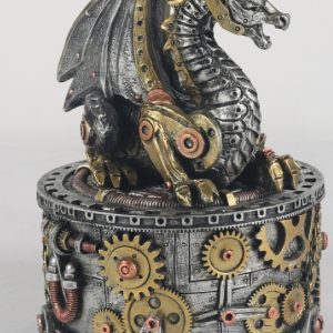 Resin Art Design Mechanical Dragon Box 15.5cm