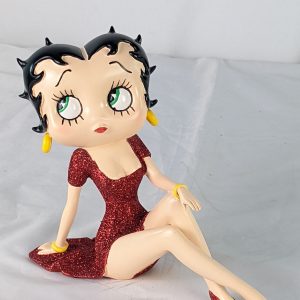 Betty Boop Demure (Red Glitter Dress)21.5cm H: 16 x W: 21.5 x D: 8.0cm 2Be