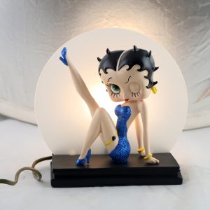 Betty Boop Leg Up Lamp Blue Glitter 23cm H: 22.0 x W: 23.0 x D: 16.0cm