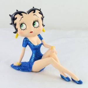 Betty Boop Demure (Blue Glitter Dress) 21.5cm H: 16 x W: 21.5 x D: 8.0cm