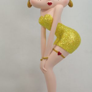 Betty Boop Classic Pose (Yellow Glitter) 29cm H: 29cm x W: 10cm x D: 9.5cm