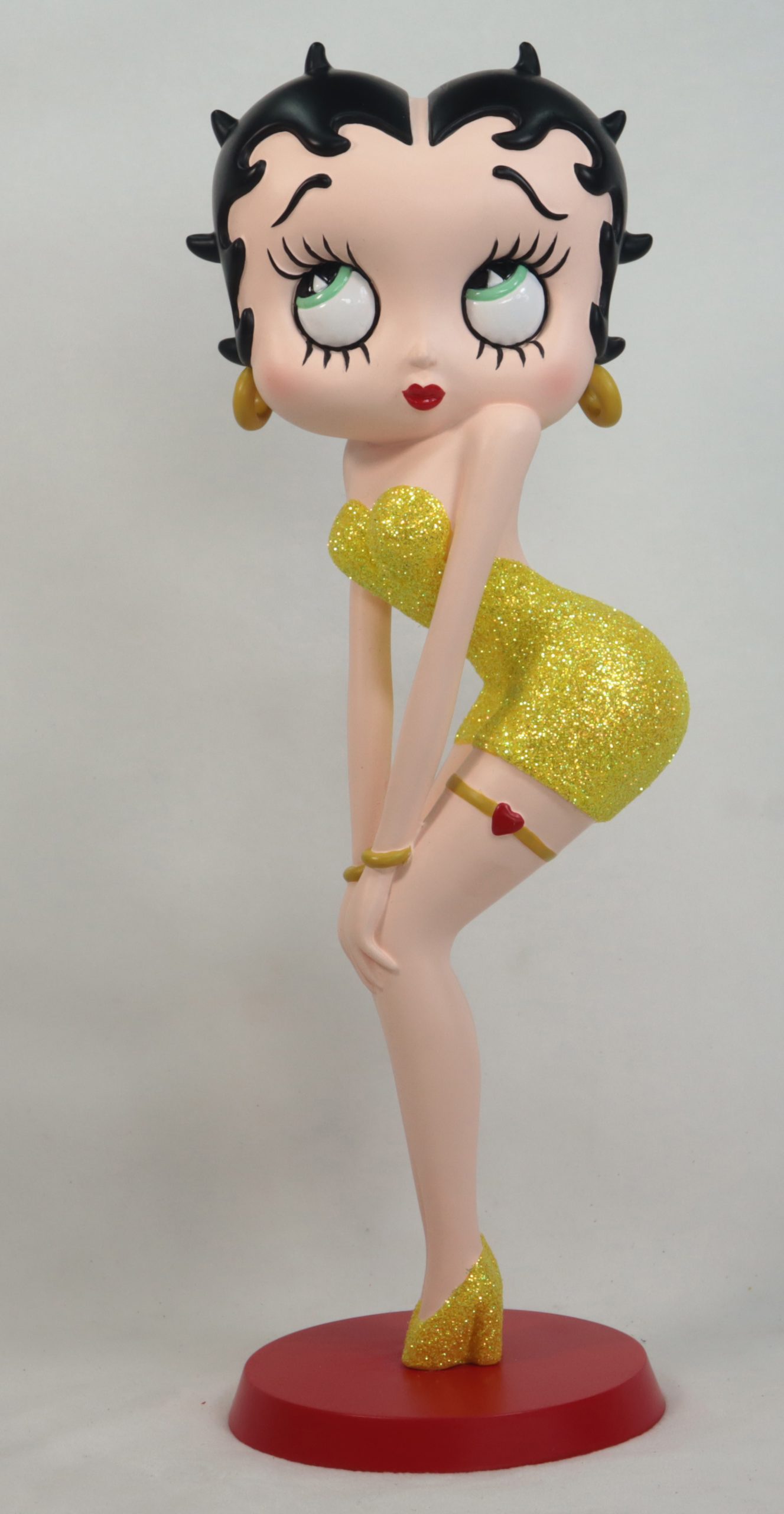Betty Boop Classic Pose (Yellow Glitter) 29cm H: 29cm x W: 10cm x D: 9.5cm