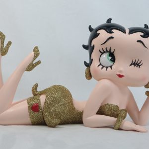 Betty Boop Lying Gold Glitter 20.5cm H: 13 x W: 20.5 x D: 8.0cm