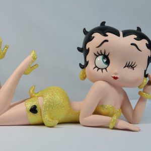 Betty Boop Lying Yellow Glitter 20.5cm H: 13 x W: 20.5 x D: 8.0cm