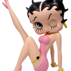 Betty Boop Leg Up (Pink Glitter) 17cm H: 17 x W: 14.0 x D: 7cm