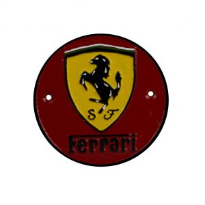 Ferrari CAST IRON WALL PLAQUE LICENCE ORIGINAL PRODUCT