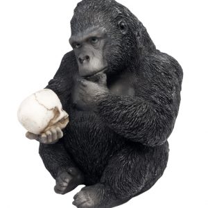 RESIN ART DESIGN Gorilla WITH SKULL IN HAND - 16cm