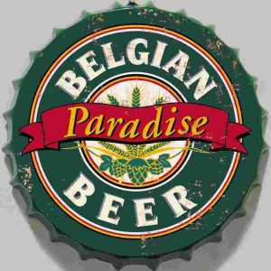 Huge Metal Printed Bottle Top DESIGN SIGN 35 cm