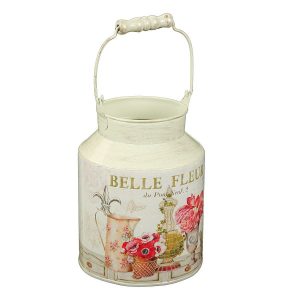 MILK /WATER CAN FLEUR VINTAGE DESIGN