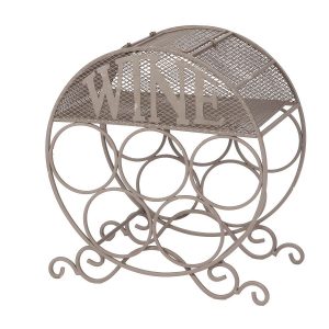 A UNIQUE VINTAGE METAL WINE RACK DESIGN