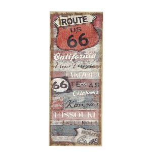 VINTAGE WOOD & CANVAS SIGN DESIGN ROUTE 66