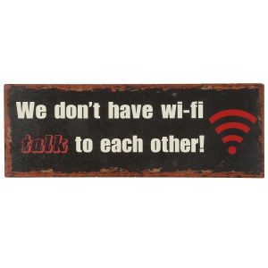 VINTAGE METAL  SIGN DESIGN  WIFI 