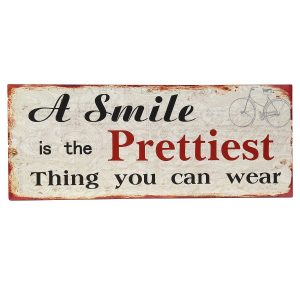 VINTAGE METAL SIGN DESIGN SMILE