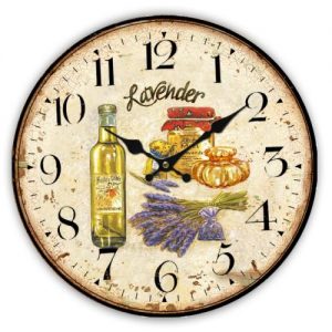 ROUND WOOD DESIGN WALL CLOCK