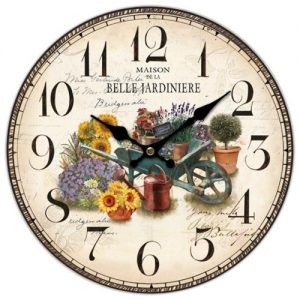 ROUND WOOD DESIGN WALL CLOCK