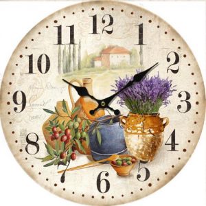 ROUND WOOD DESIGN WALL CLOCK