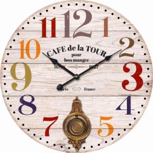 WOOD DESIGN PENDLUM WALL CLOCK 58 CM
