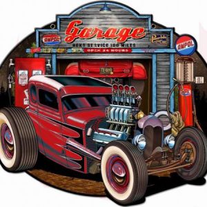 EMBOSSED DESIGN AMERICAN METAL SIGN