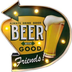 EMBOSSED DESIGN AMERICAN METAL NEON SIGN