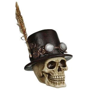 STEAMPUNK STYLE DESIGN WITH TOP HAT & FEATHERS