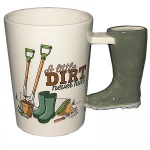 GARDEN WELLINGTON CERAMIC SHAPED HANDLE MUG