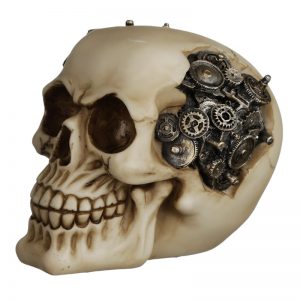 STEAMPUNK STYLE DESIGN SKULL WITH COGS & GEARS